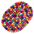 Felt Casserole Trivet, Rainbow Tie Dye