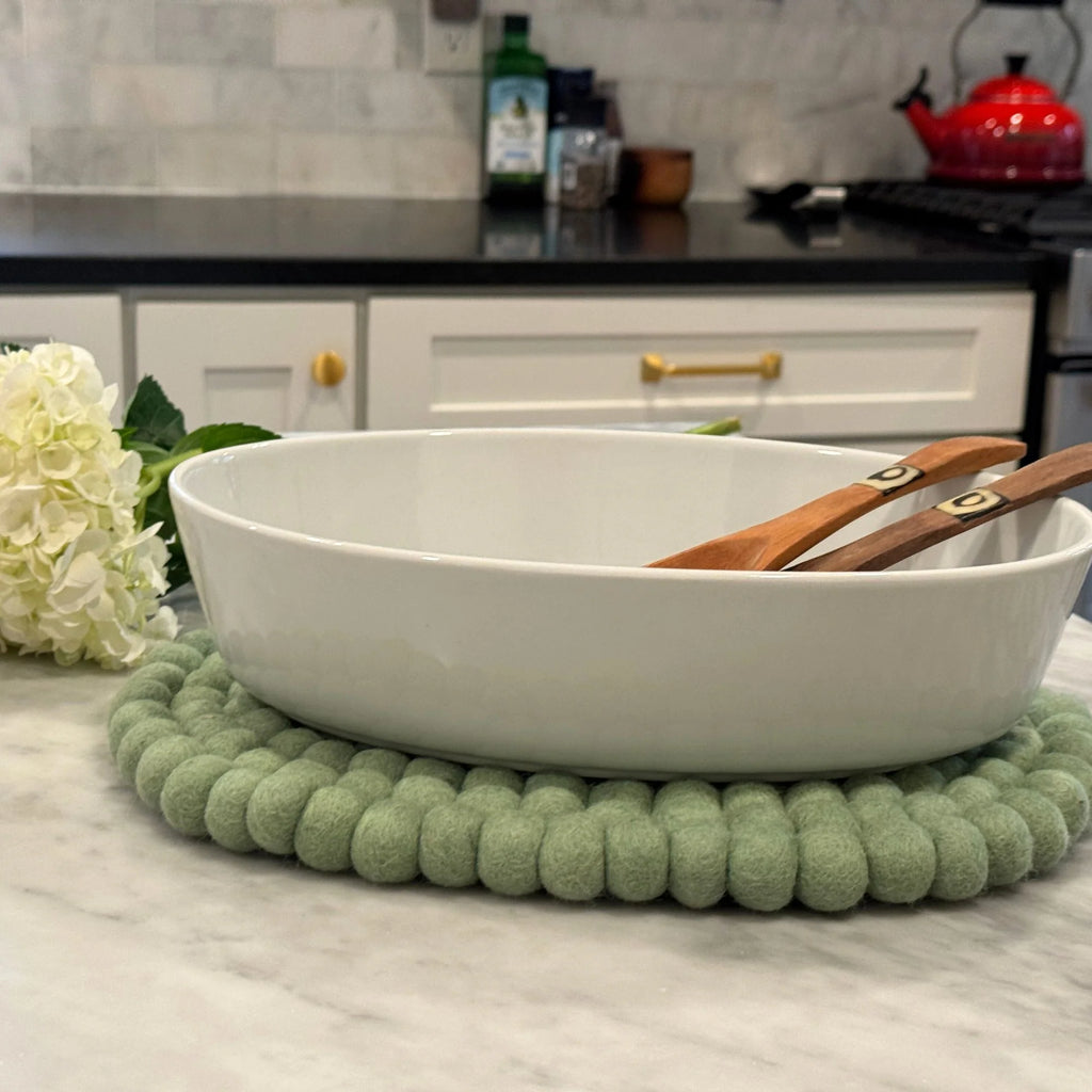Felt Casserole Trivet, Sage
