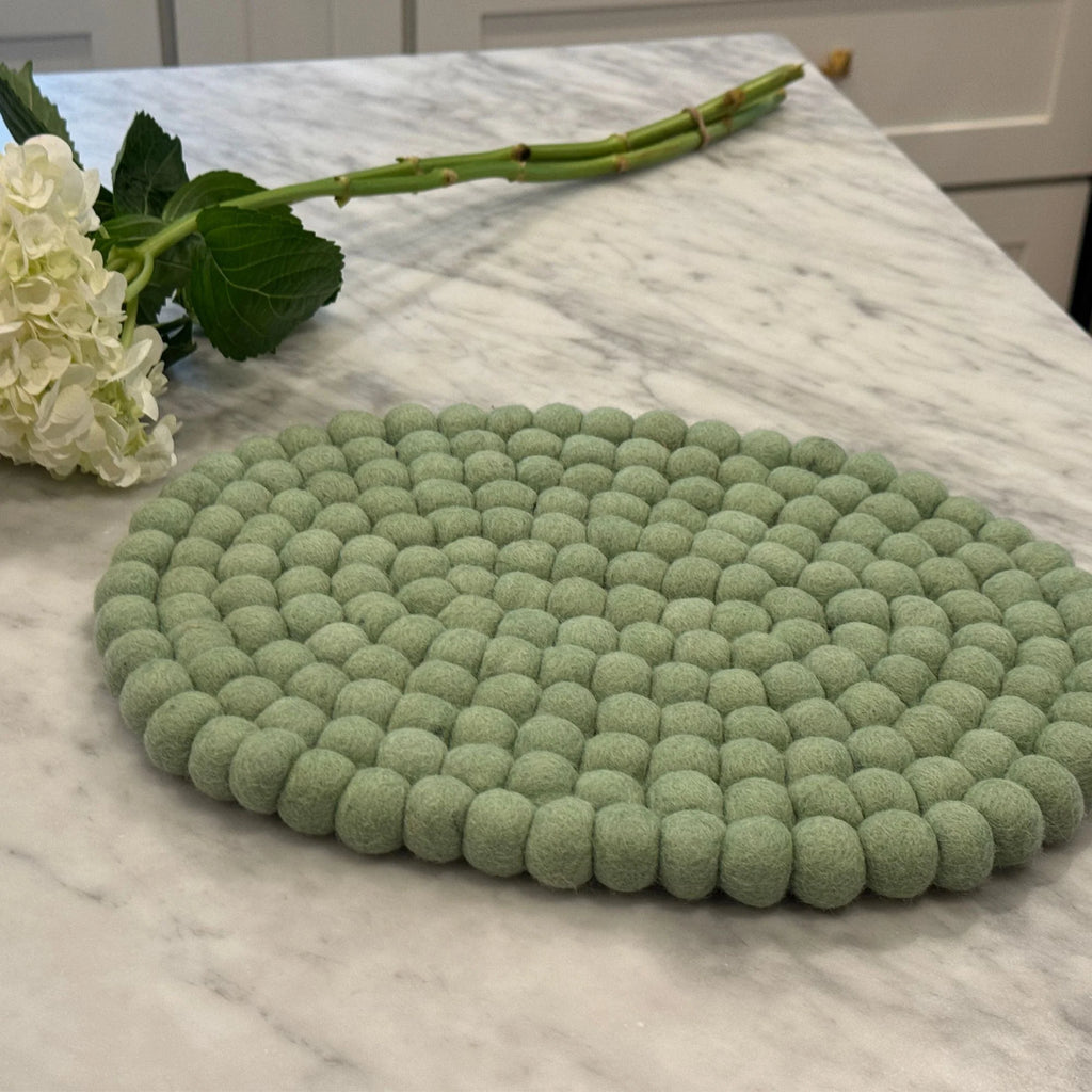 Felt Casserole Trivet, Sage