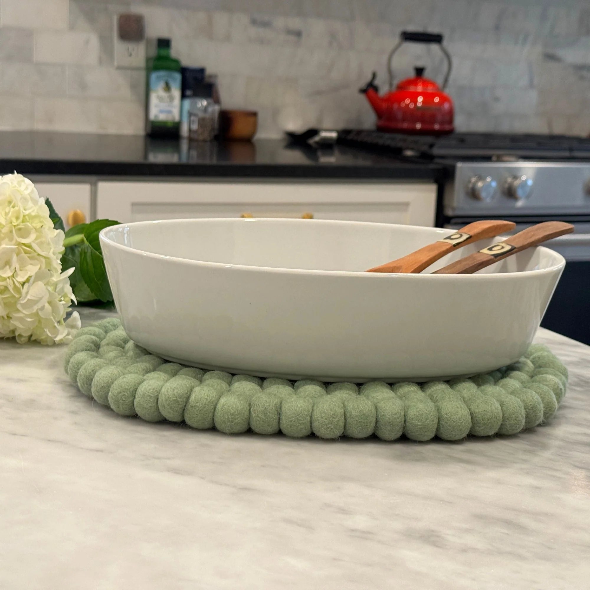 Felt Casserole Trivet, Sage