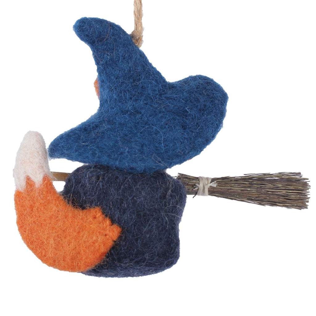 Witch Fox Coffee Cup Felt Christmas Ornament