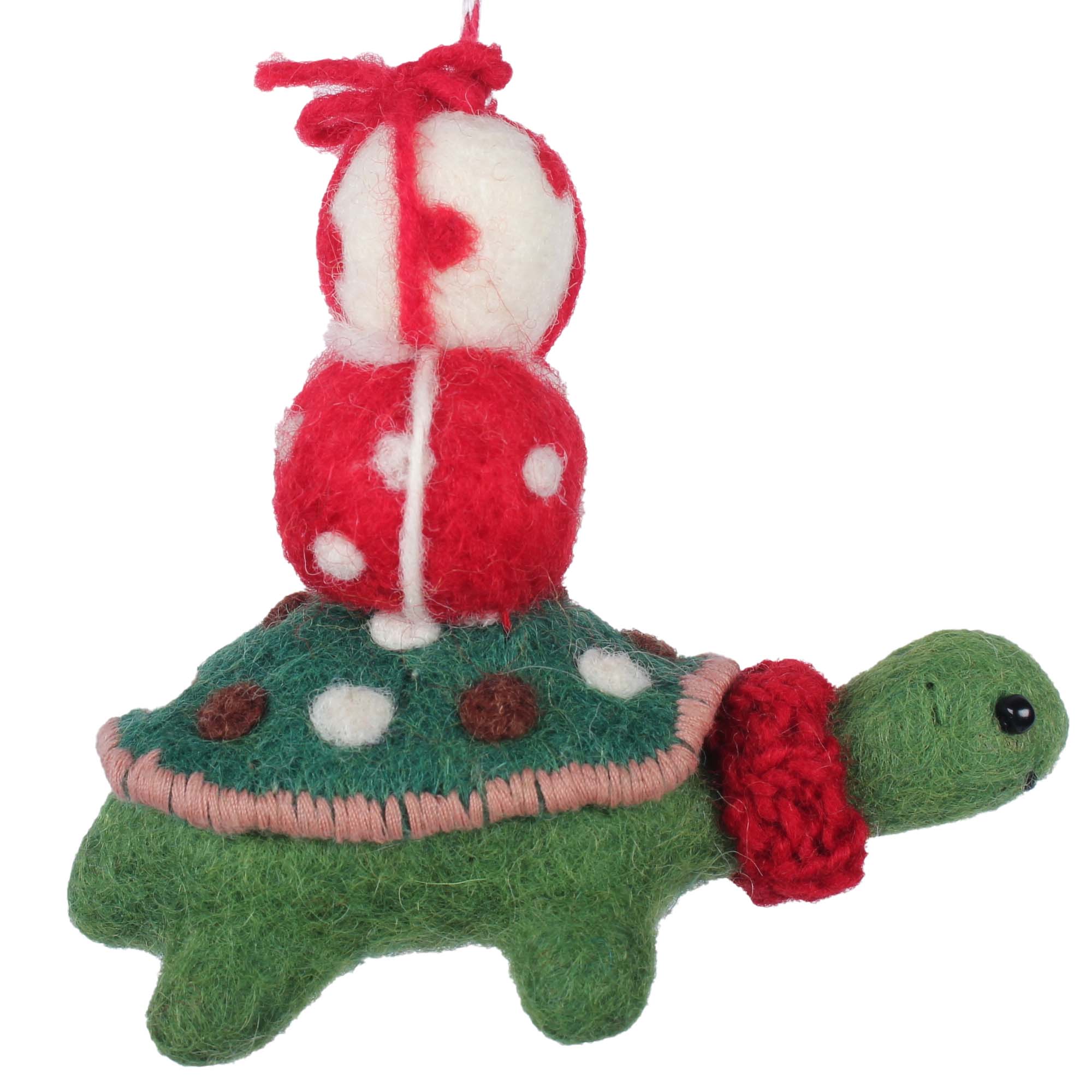 Pressie Tortoise Felt Christmas Ornament