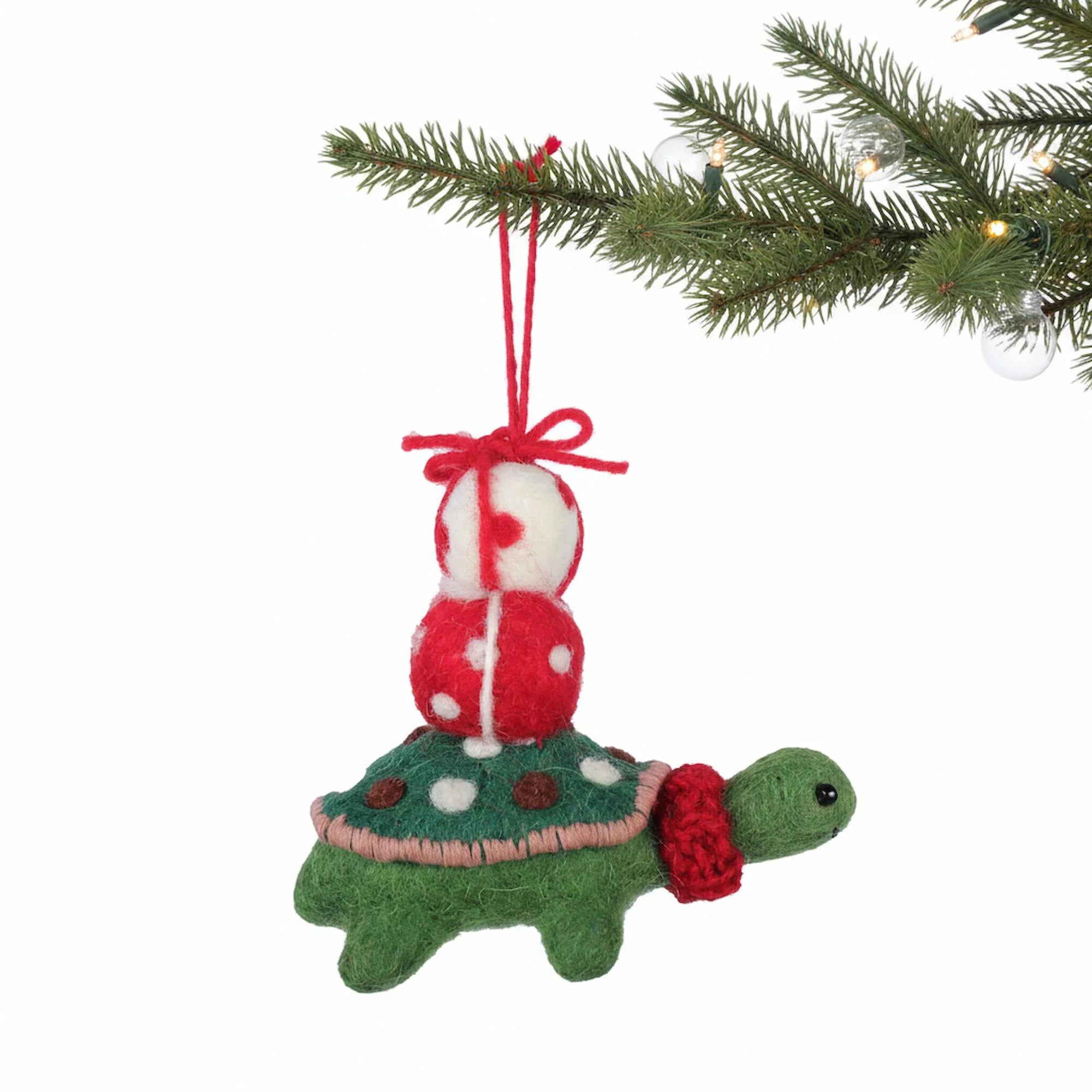 Pressie Tortoise Felt Christmas Ornament