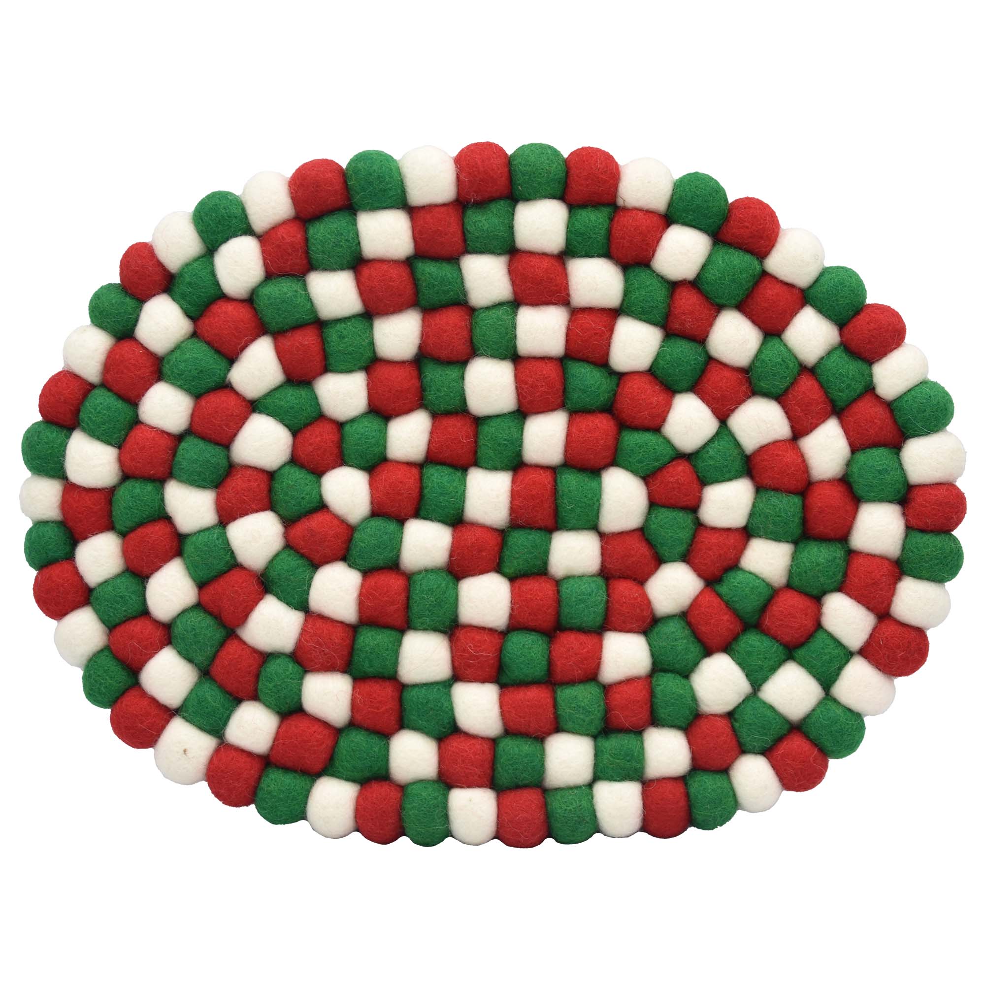 Felt Casserole Trivet, Classic Christmas