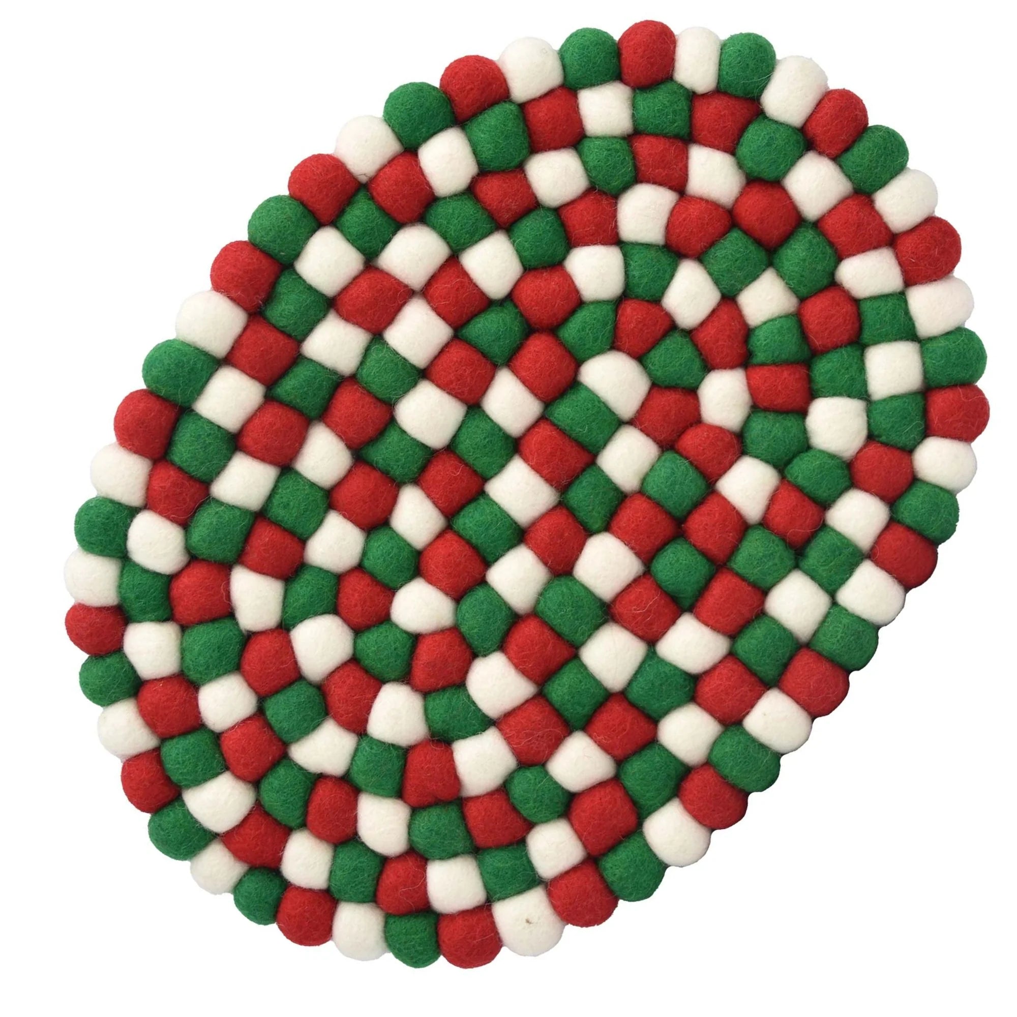 Felt Casserole Trivet, Classic Christmas