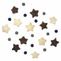 Hand Crafted Felt from Nepal: Stars Garland, Grey/Blue