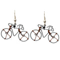 Recycled Wire Bicycle Earrings - Set of 10
