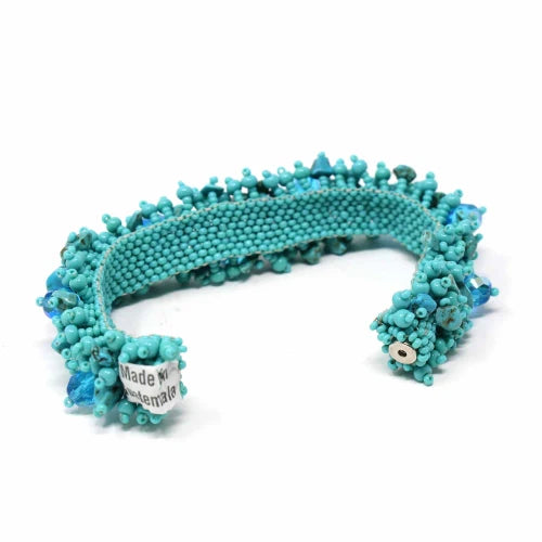 Magnetic Stone Caterpillar Bracelet Turquoise - Lucias Imports (J)
