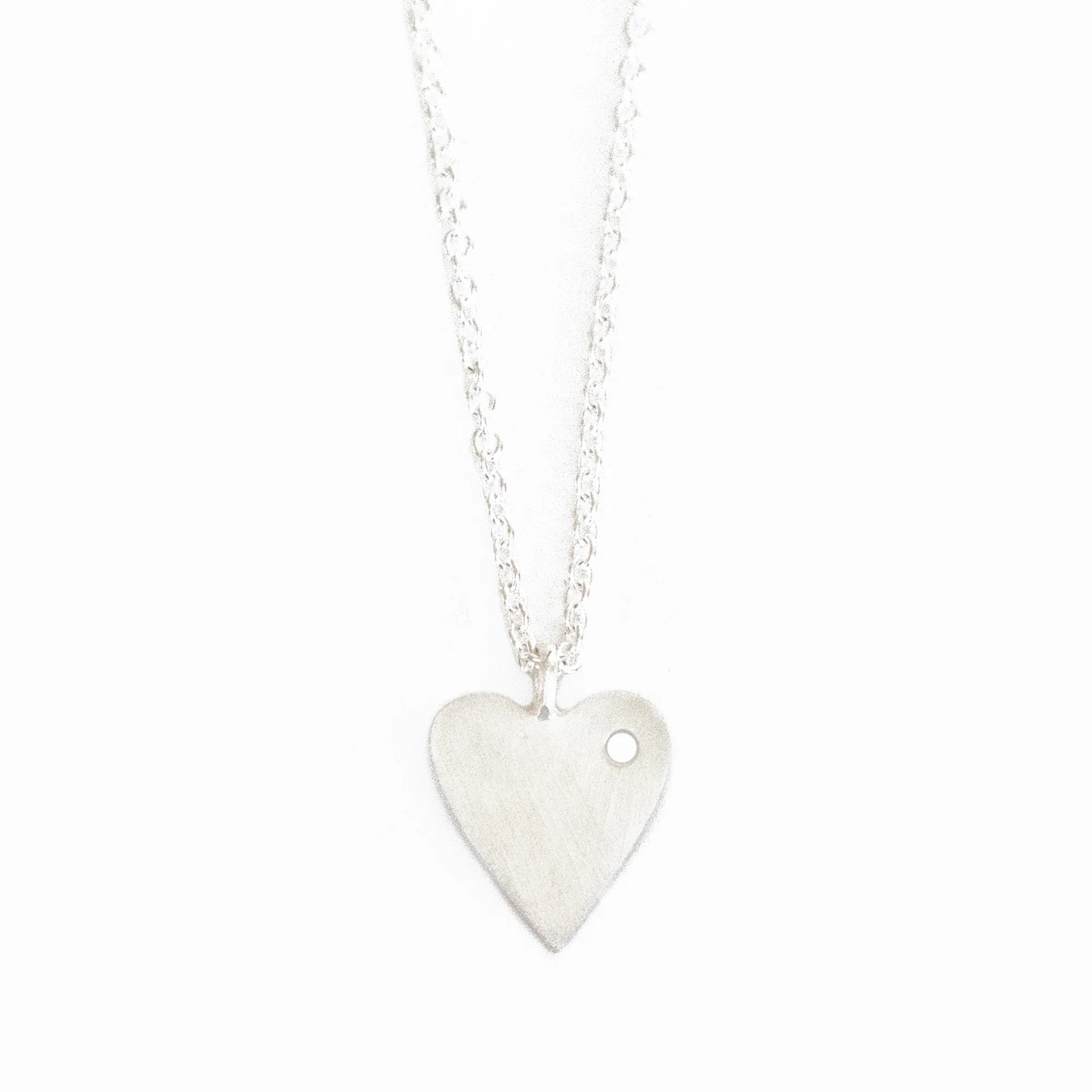 Silverpolished Heart Necklace