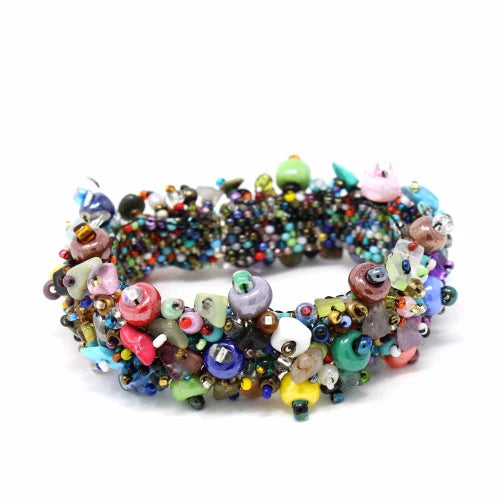 Magnetic Beach Ball Caterpillar Bracelet Multi - Lucias Imports (J)