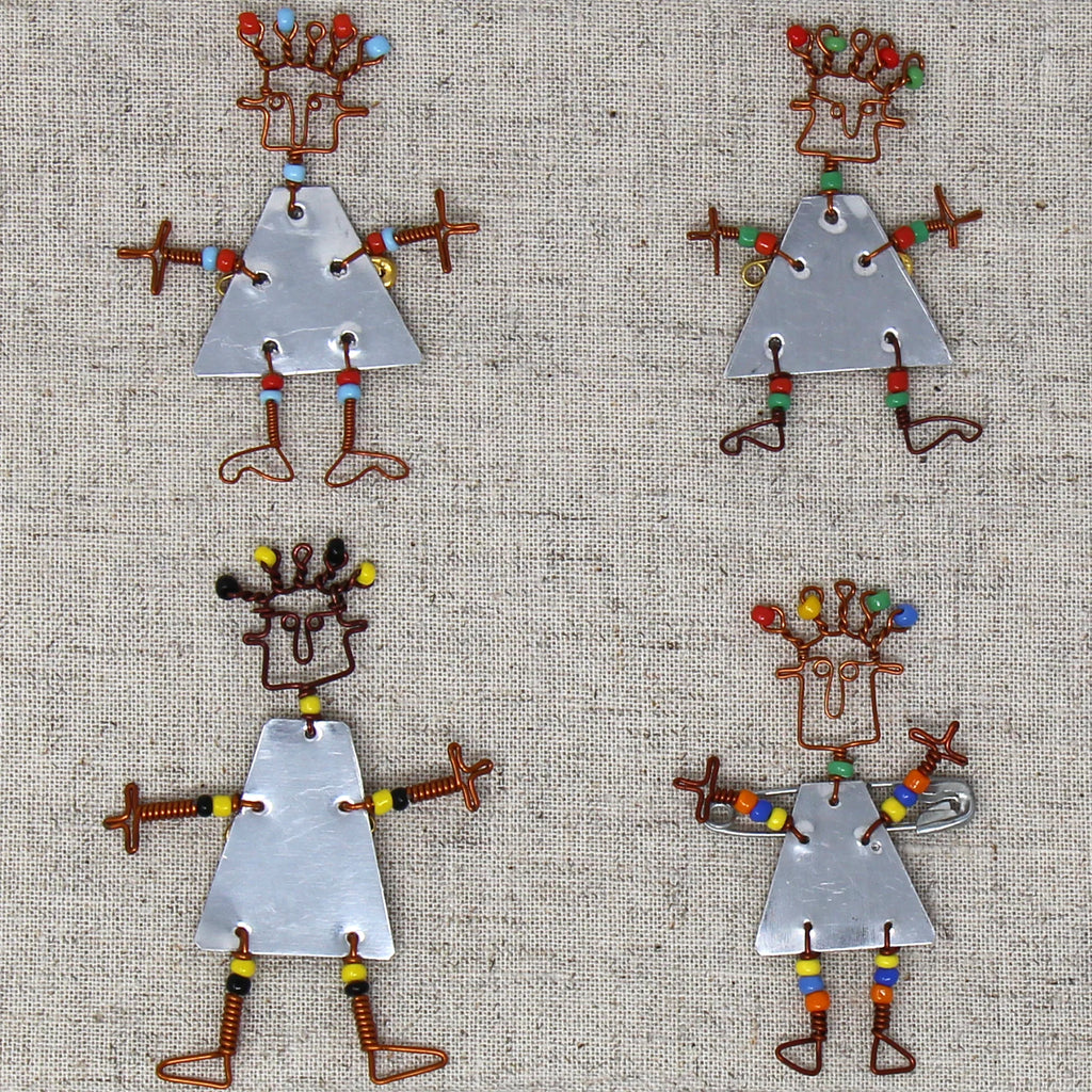 Set of 10 Dancing Pins with Maasai Beads