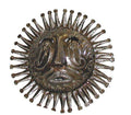 10" Haitian Metal Steel Drum Sun Face in Natural - Caribbean Craft