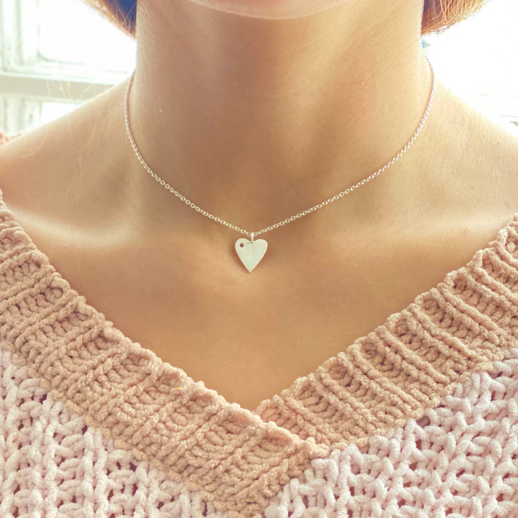 Silverpolished Heart Necklace