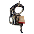 Thinking Zebra Carved Jacaranda Wood Sculpture Shelf Decor