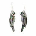 Earrings, Abalone Parrot