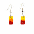 Fire Design Small Glass Earrings - Tili Glass