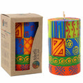 Single Boxed Hand-Painted Pillar Candle - Shahida Design - Nobunto
