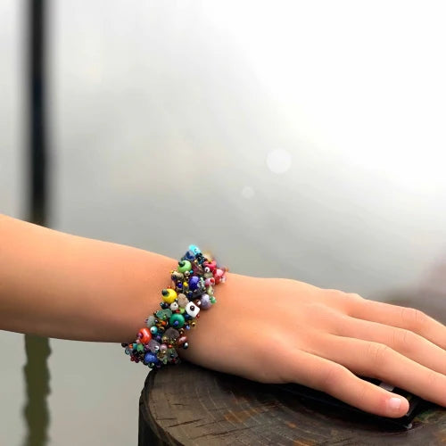 Magnetic Beach Ball Caterpillar Bracelet Multi - Lucias Imports (J)
