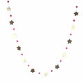 Hand Crafted Felt from Nepal: Stars Garland, Grey/Pink