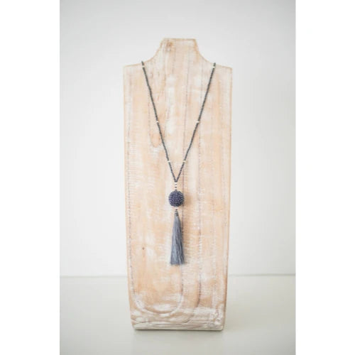 The Wanderer Tassel Necklace, Steel - Aid Through Trade